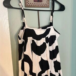 Black and White Patterned Dress